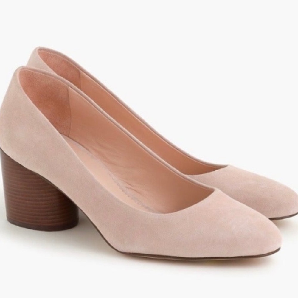 J.Crew Mid Heel Suede Pump